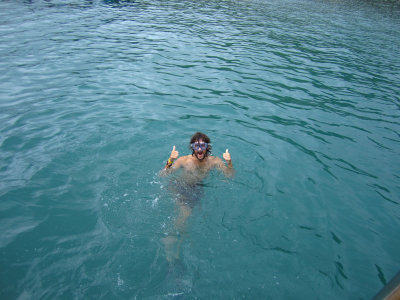 Terry braving the cold water