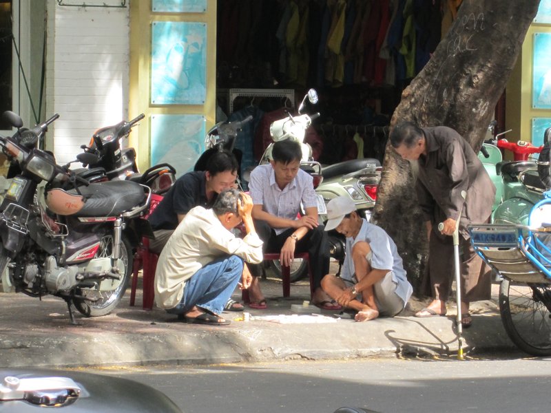 Random game of chess on the street