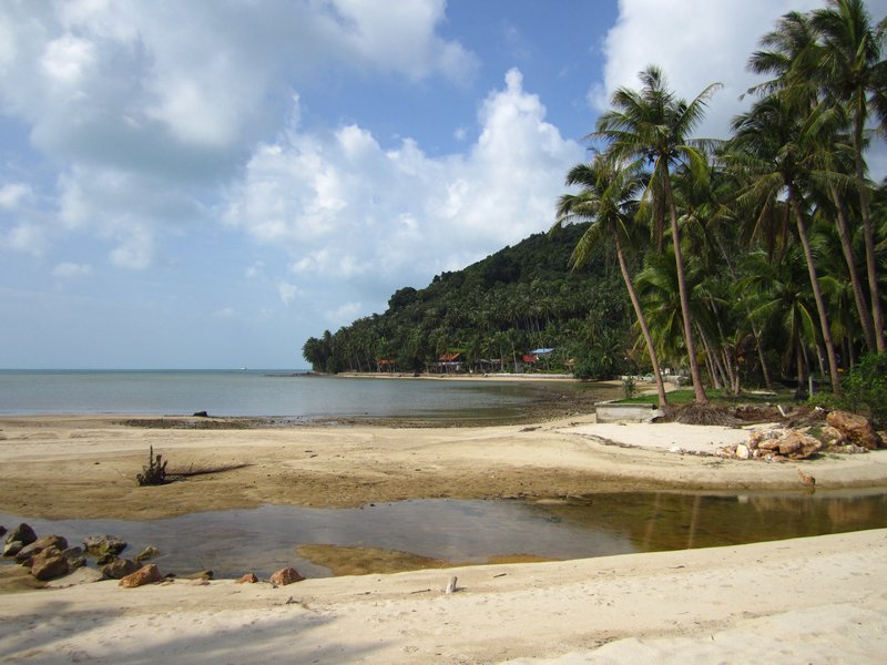 The quiet beaches in the south in Ko Samui