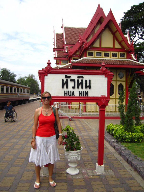 Kate at Hua Hin station