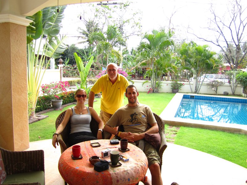 Terry and I with his uncle at their villa