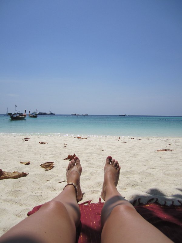My legs on Pattaya beach