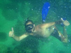 Terry happy under water