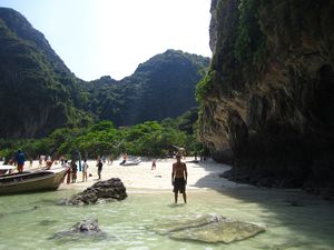 Terry officially on 'The Beach' at Maya Bay