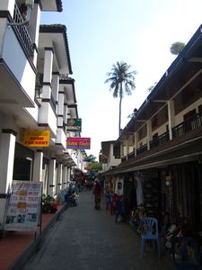 Street on Phi Phi, lack of crowds means its morning