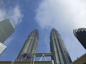 The Petronas towers in Kuala Lumpur
