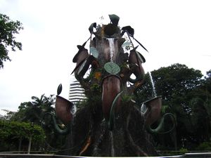 A strange fountain in Kuala Lumpur