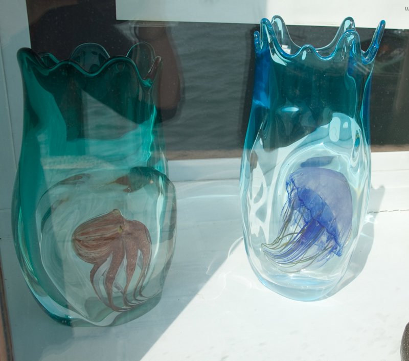 Glass with jelly fish inside