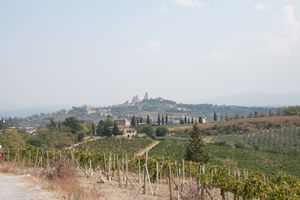 First Glimpse of San Gimignano