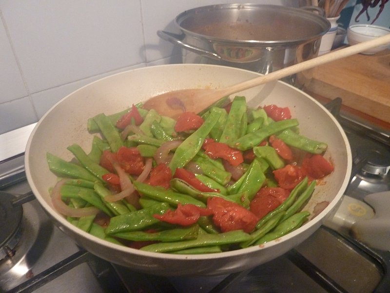 Green beans and tomatoes