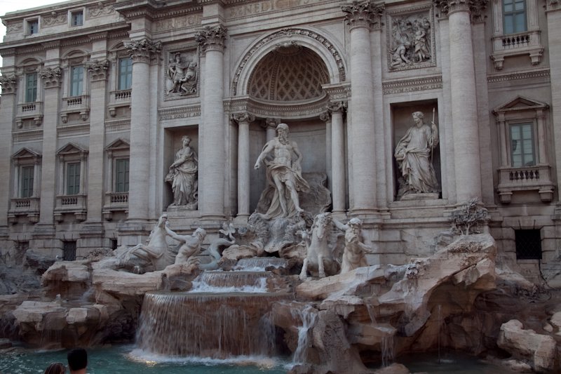 Trevi Fountain before sunset