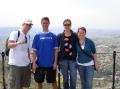 Brent, Matt, Beth, Hannah checking out Akropol