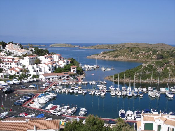 view over the marina just down from our villa