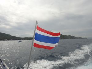 Thailand Flag on Ferry
