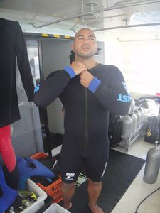 Anton getting ready to Dive