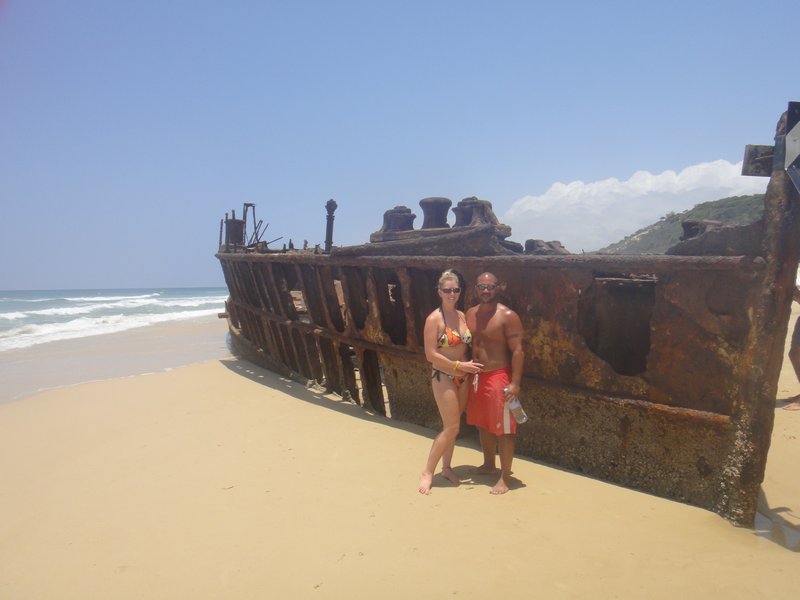 Kate and Anton at the shipwreck