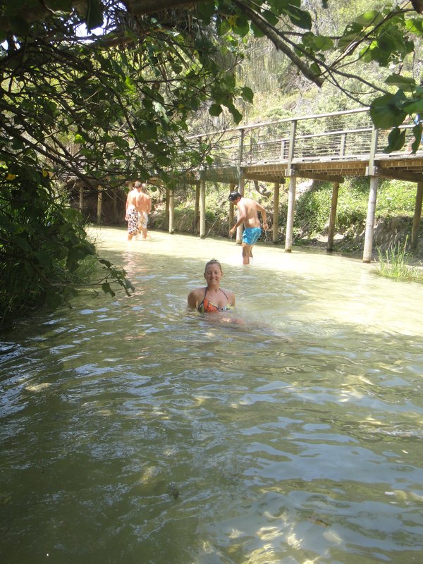 Having a swim downstream