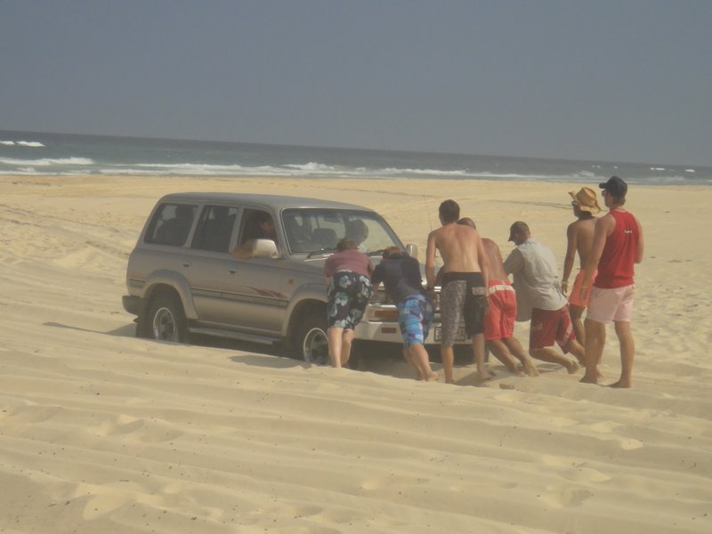 Car stuck in the sand!