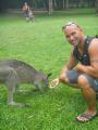 Anton feeding the wallaby