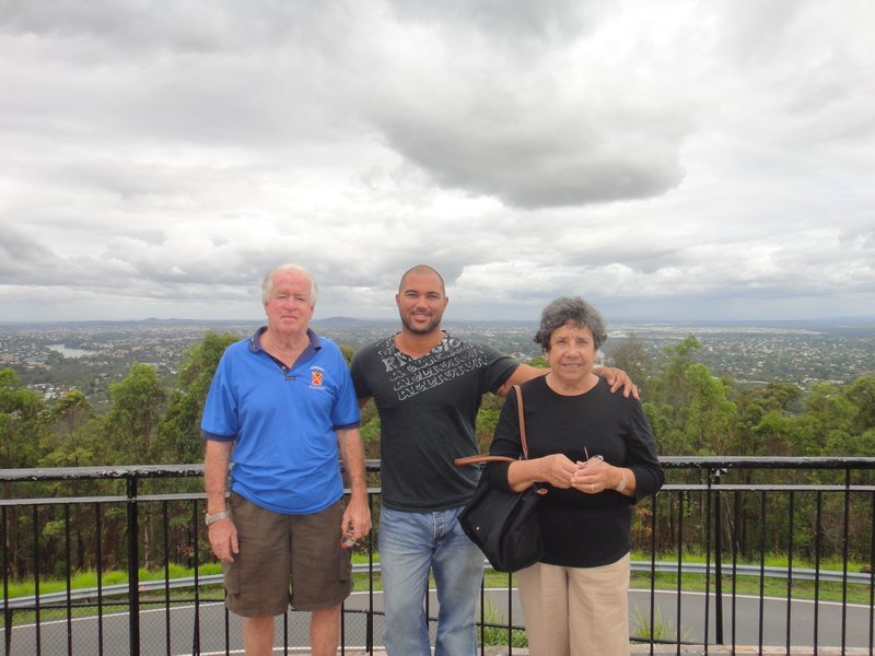 Ning, Anton and Ann at Mount Coot-tha