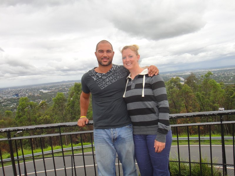 Anton and Kate at Mount Coot-tha