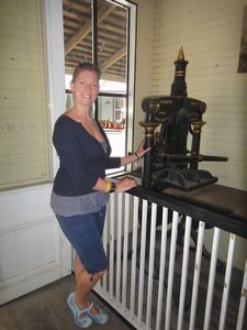 Kate selling a printing press!