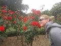 Kate smelling the roses
