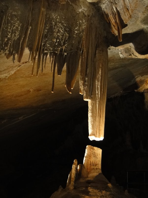 A broken column in Lucas Caves