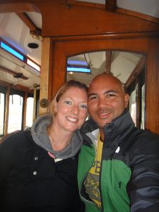 Kate and Anton on the Trolley Bus