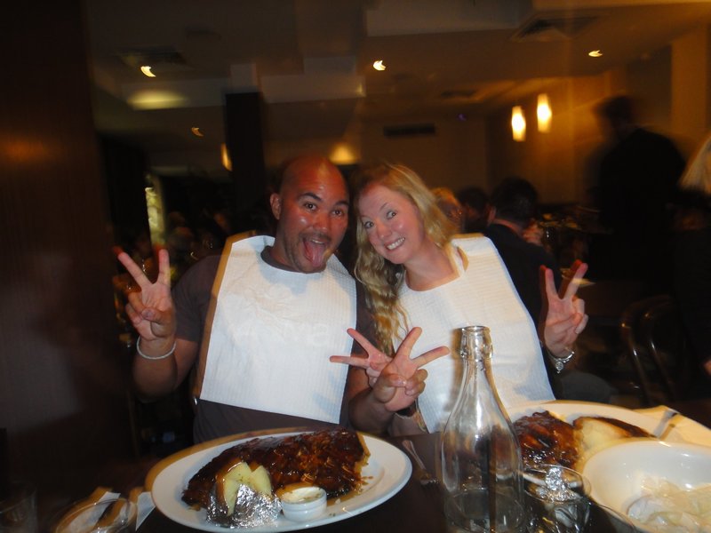 Anton and Kate in their ribs bibs!