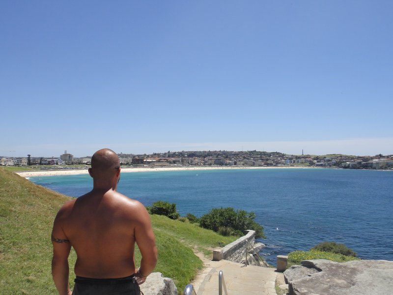 Anton looking at Bondi Beach