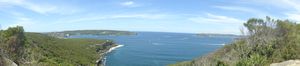 Panoramic of the view from our walk to Manly