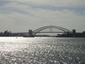 Coming into Sydney Harbour on the ferry
