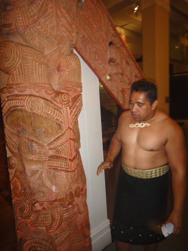 Our Maori guide in Auckland Museum