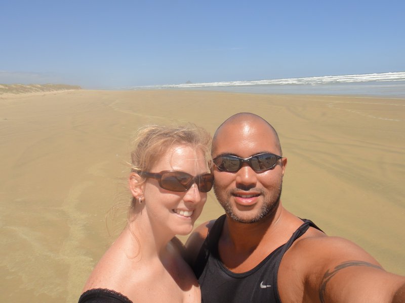 Kate and Anton on ninety mile beach