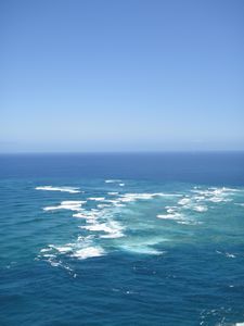 The meeting of the Pacific Ocean and the Tasman Sea
