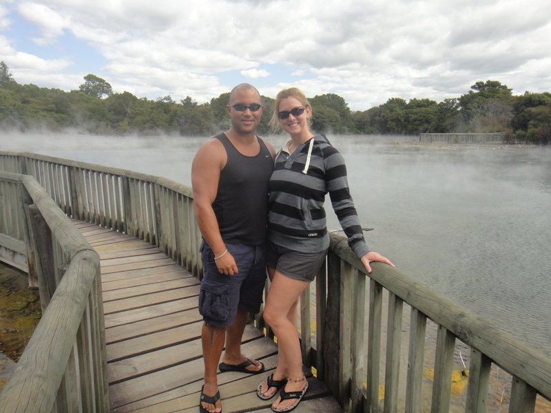 Anton and Kate at the Thermal Lake