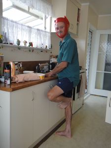 Uncle David in his washing up gear!