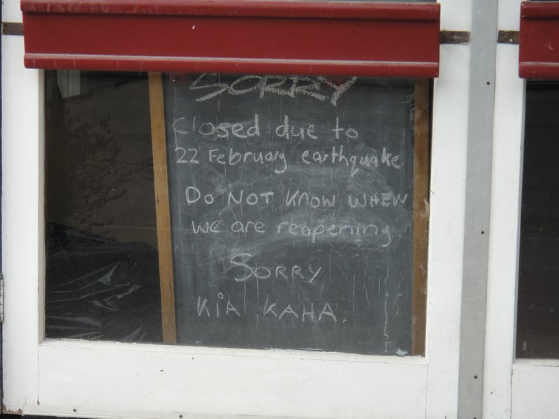 A sign in one of the shops