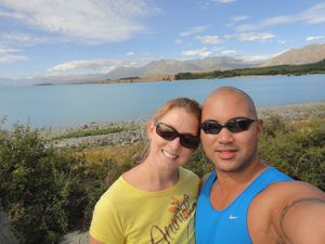 Kate and Anton at Lake Tekapo