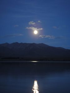 Full moon at Lake Tekapo