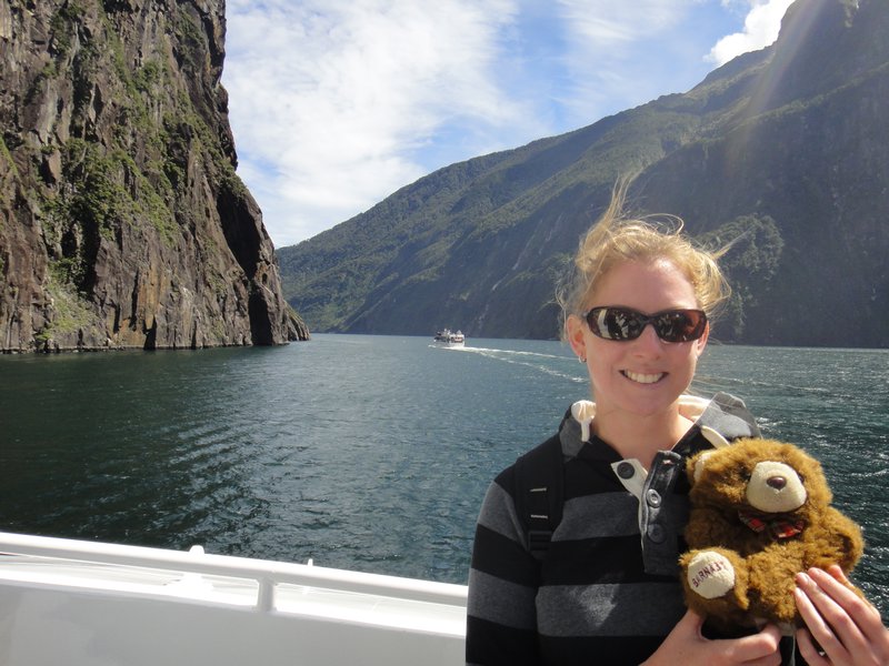 Kate and Barnaby at Milford Sound