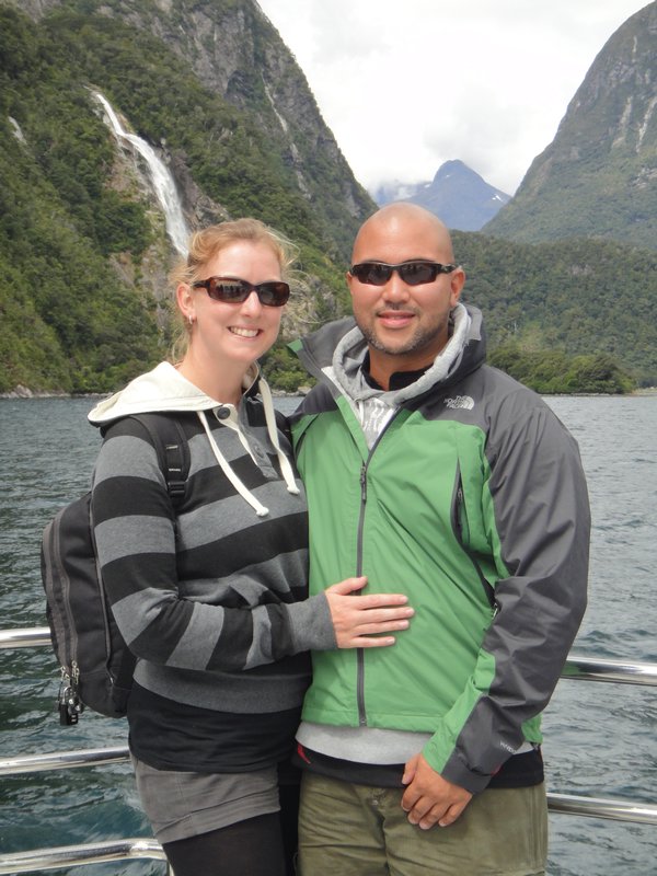 Kate and Anton at Milford Sound