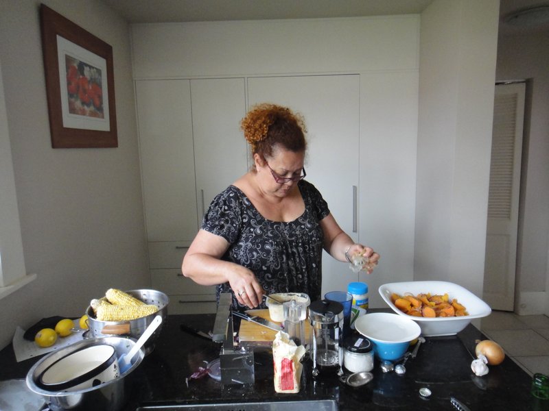 Liz cooking