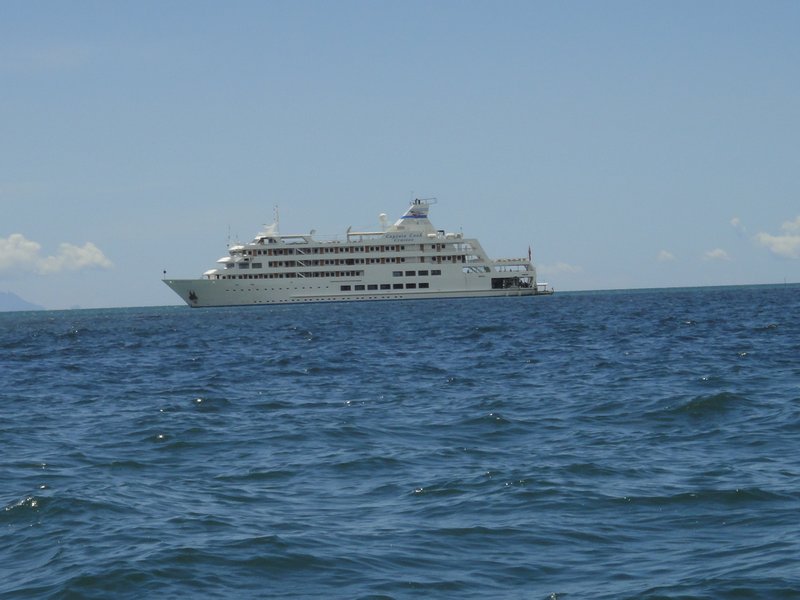 Our cruise ship, 'The Endeavour'