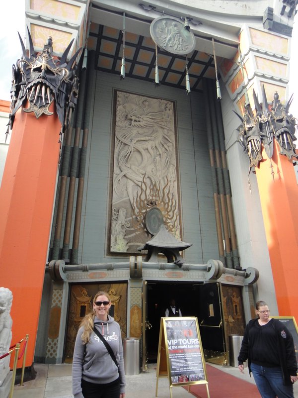Kate outside Chinese Grauman Theatre