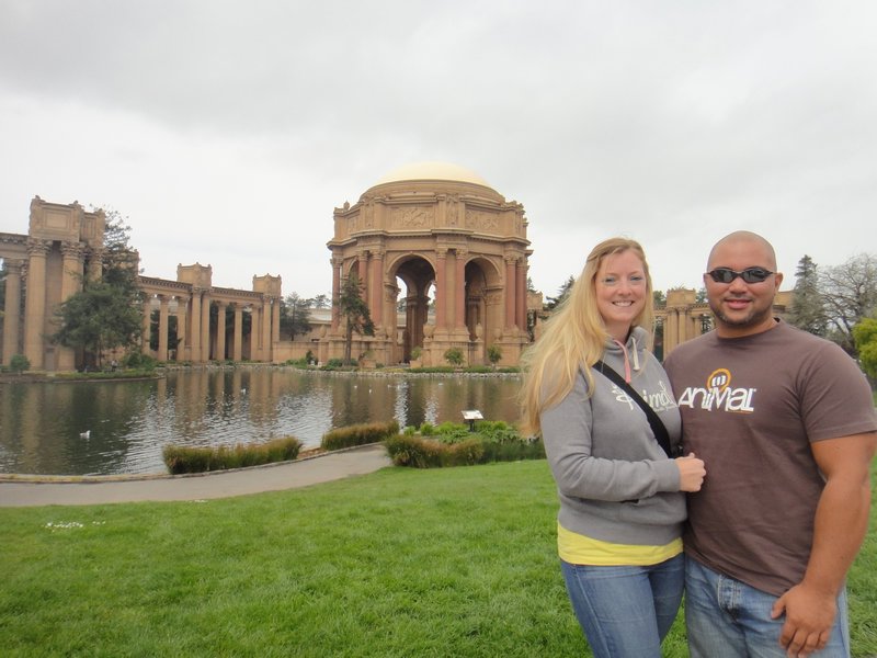 Kate and Anton at the Palace of Fine Arts