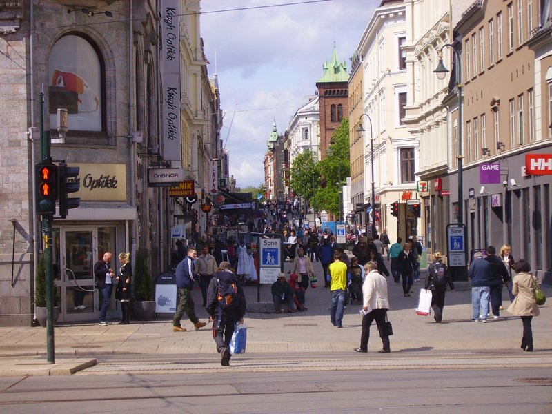 Pedestrian area in Oslo