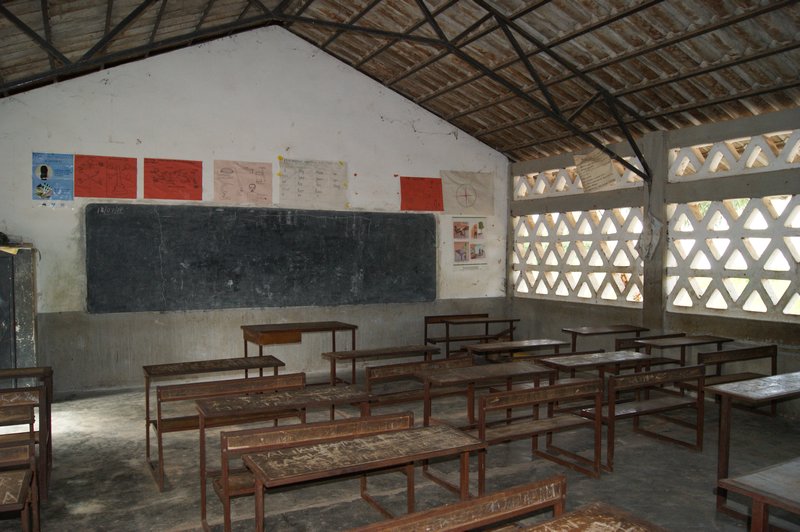 The inside of the village school.