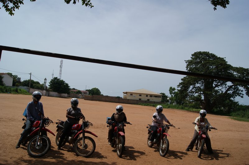 Our motorbike crew in our football field